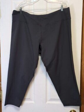 Lola Getts Active Compression Capri Leggings Gray Plus Size 3X Size 3 Made in US